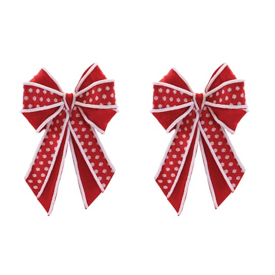 Melrose 18.5" Polka Dot Bows, 2ct.